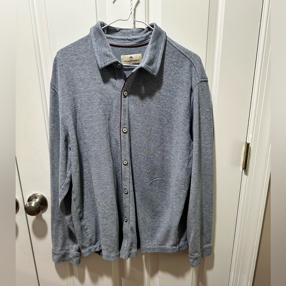 Tommy Bahama button-down shirt. Blue size large